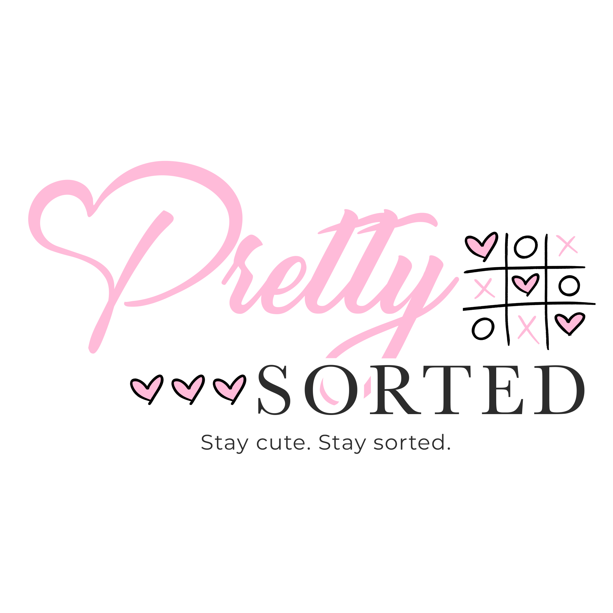 pretty sorted main logo with tagline black